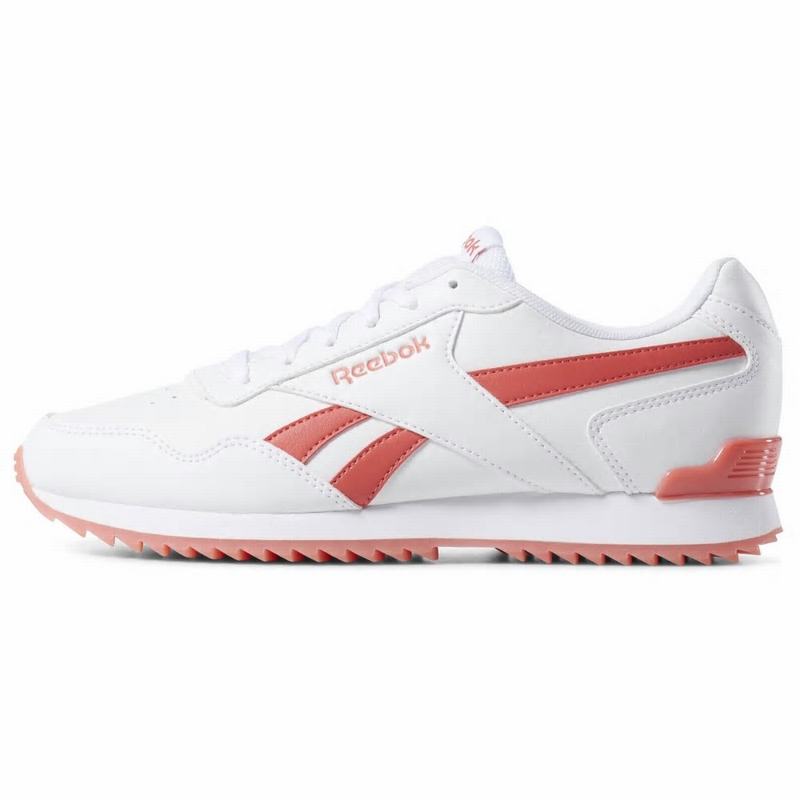 Tenisi Reebok Royal Glide Ripple Clip Dama Albi/Roz Romania OQ1135MF
